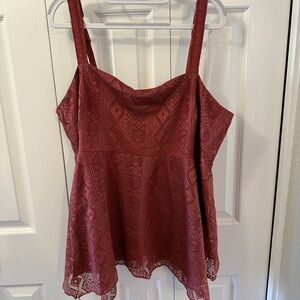 Torrid geometric lace tank